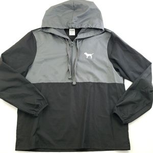 Victoria secret pink womens black and Gray zip xs